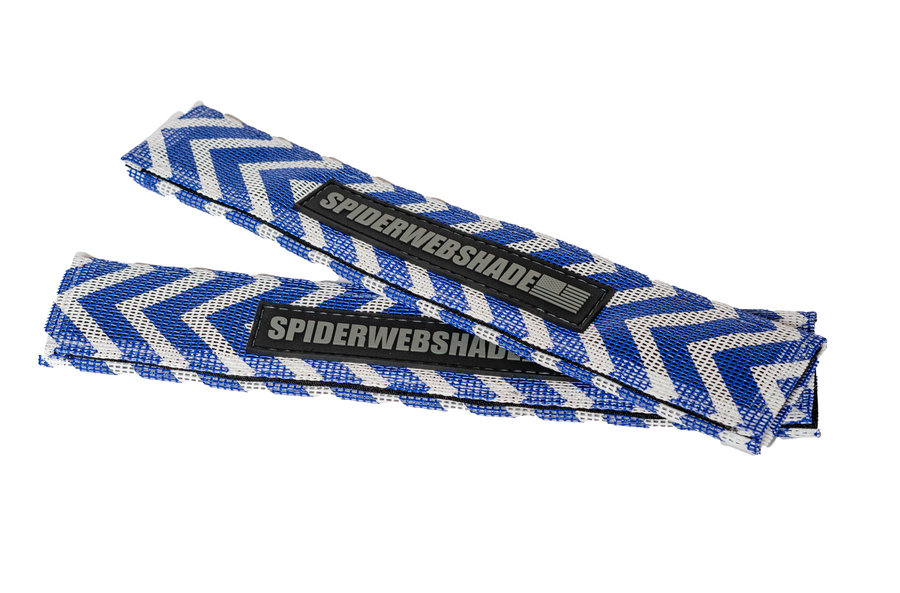 Blue Chevron Print Bundle, Beach Bag, Seatbelt Silencers, and GrabBag