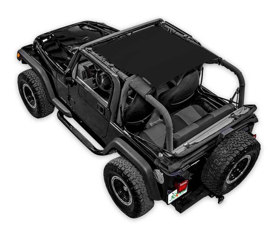 Spiderwebshade Sonnenschutz schwarz für Jeep Wrangler JK 4-Türer