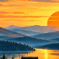 Mountain Sunset design swatch